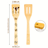 5pcs Non-Stick Bee-Themed Wooden Spoons and Spatula Set - Durable, Easy-to-Clean, and Heat-Resistant Cooking Essentials - Perfect for Cooking, Baking, and as a Thoughtful Housewarming, Summer Holiday, and College Dorm Gift