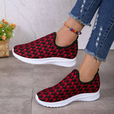 lovefery - Red Casual Patchwork Round Comfortable Shoes