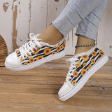 lovefery - Halloween Yellow Casual Daily Patchwork Printing Round Comfortable Shoes