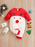 For Boys And Girls Toddler Cute Christmas Reindeer-shaped Outdoor Onesies