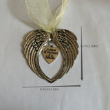 1pc, My Heart Is In Heaven Angel Wings Christmas Ornaments