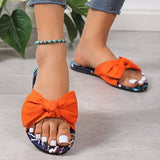 lovefery - Green Casual Daily Patchwork With Bow Round Comfortable Shoes