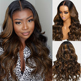 UNICE Bye Bye Knots Pre Everything Glueless Wig Balayage Brown 7x5 Lace Front Wigs Human Hair Body Wave Pre Plucked Pre Cut Bleached Knots Ready to Go Human Hair Wig