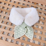 1pc Trendy Cute Children's Polka Dot Plush Scarf For Fall/Winter