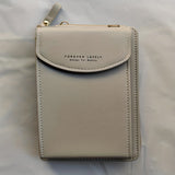 Mini Crossbody Wallet, Zipper Around Clutch Purse, PU Leather Mobile Phone Bag (7.48*3.74*1.65) Inch