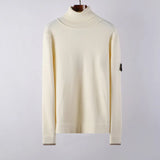 Top quality 23FW brand designers men's brand sweaters High neck woven cotton fine wool men's sweater casual sweater