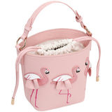 LoveFery - quality Fashion Designer Fashion Flamingo Bucket bag Women PU Leaather Handbags Female Ladies Shoulder Bags sac a main femme Crossbody Bag