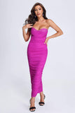 lovefery Keshawnna Ruched Mesh Bandage Dress