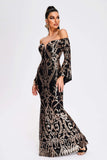 lovefery Nerlii Off Shoulder Sequin Maxi Dress