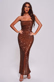 lovefery Esther Sequin Backless Maxi Dress