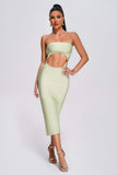 lovefery Venus Strapless Cutout Midi Bandage Dress