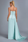 lovefery Vacab Diamante Satin Slit Maxi Dress - Mint