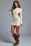 lovefery Iuana Backless Mini Knit Dress