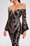 lovefery Nerlii Off Shoulder Sequin Maxi Dress