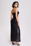 lovefery Lyall Sequin Slit Maxi Dress