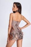 lovefery Chloie Feather Mini Dress - Brown