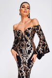 lovefery Nerlii Off Shoulder Sequin Maxi Dress