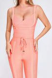 lovefery Aleah Bandage Jumpsuit - Peach