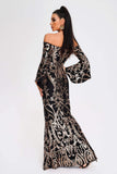 lovefery Nerlii Off Shoulder Sequin Maxi Dress