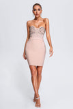 lovefery Reagan Diamonate Mini Bandage Dress