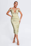 lovefery Hope Ruched Midi Dress