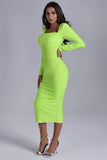 lovefery Tumajina Square Neck Midi Bandage Dress