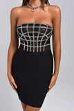 lovefery Liliya Diamonate Corset Mini Bandage Dress