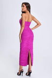 lovefery Keshawnna Ruched Mesh Bandage Dress