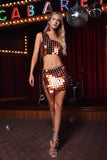 lovefery Darlene One Shoulder Sequins Set