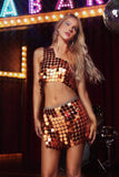 lovefery Darlene One Shoulder Sequins Set