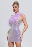 lovefery Hapa Feather Sequin Mini Dress