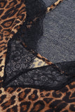 lovefery Leopard Animal Print Babydoll Lingerie Dress