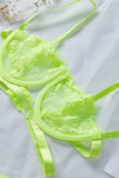 lovefery Neon Lace Balconette Bralette Lingerie Set