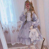 LoveFery Shy Violet Fairycore Kawaii Dress