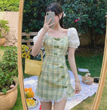 LoveFery Princesscore Grass Puff Sleeve Dress