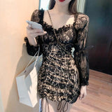 lovefery Vintage Lace Fairycore Grunge  Dress