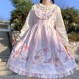 LoveFery Kitten Picnic Cottagecore Dress