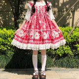 LoveFery Rabbit in the Tea Garden Dress Set with Optional Undershirt Top and Hair Bow