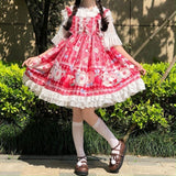 LoveFery Rabbit in the Tea Garden Dress Set with Optional Undershirt Top and Hair Bow