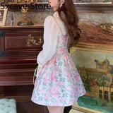 lovefery Mini Fresh Spring Rose Bouquet Fairycore Dress and Top Complete Set