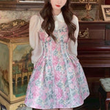 lovefery Mini Fresh Spring Rose Bouquet Fairycore Dress and Top Complete Set