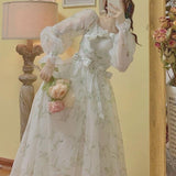 lovefery Rosemary Leaf Fairycore Cottagecore Dress