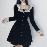 lovefery Snow Lace Branch Fairycore Cottagecore Princesscore Dress