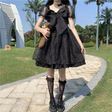 lovefery Night and Day Dark Fairycore Princesscore Dress