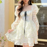 LoveFery Summer Snowfall Fairycore Princesscore Cottagecore Dress