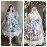 LoveFery Aquamarine Lake Fairycore Princesscore Cottagecore Dress