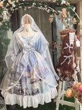 LoveFery Aquamarine Lake Fairycore Princesscore Cottagecore Dress