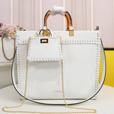 Large Capacity Handbag Tote Bag Women Shopping Bags Plain Embroidered Letters Gold Metal Parts Removable Shoulder Strap Glass Handle Top Quality Chain