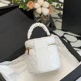 Cosmetic 10A Sheepskin Top Quality Bag 11.5cm Bucket Lady Handbag Clutch Purse AP2729 Fashion Designer Bags Change Wallet with Box C042 s