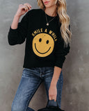 Smile A While Cotton Blend Sweatshirt